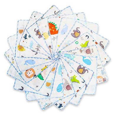 Omilion Baby-Musselin-Set: 18 weiche, atmungsaktive Waschlappen & Handtücher