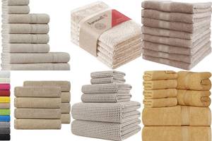 9 traumhaft weiche beige Handtücher