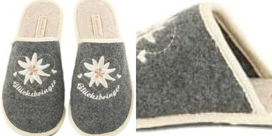 Adelheid felt slippers, lucky charm