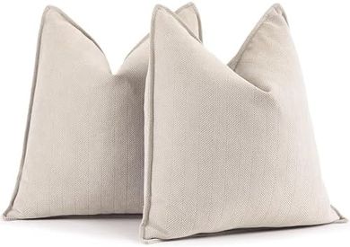 Elegante Chenille Kissenbezüge (40x40 cm, 2er Set)