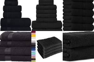 10 Schwarze Handtücher: Weich, Saugfähig & Hochwertig
